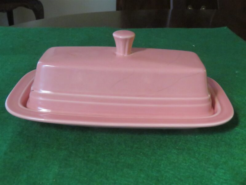 Fiestaware Pink Covered Butter Dish 1