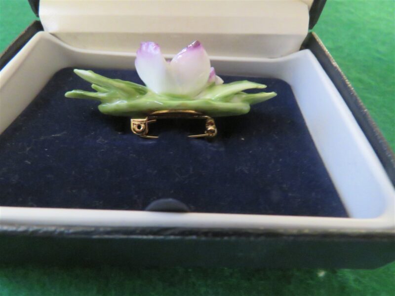 Royal Doulton Orchid Flowers Pin Brooch 2