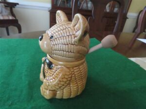 Ceramic Honey Bear Jar with Wood Dipper 5