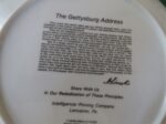 John Andrews Gettysburg Address Collector Plate Lincoln 4