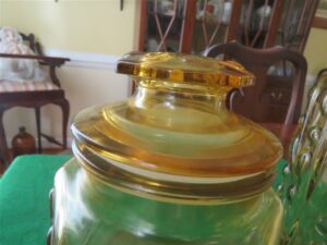 LE Smith Imperial Amber Glass Canister 2