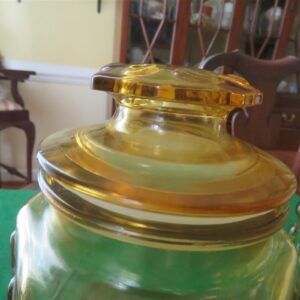 LE Smith Imperial Amber Glass Canister 2