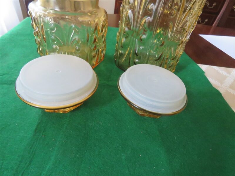 LE Smith Imperial Amber Glass Canister 5