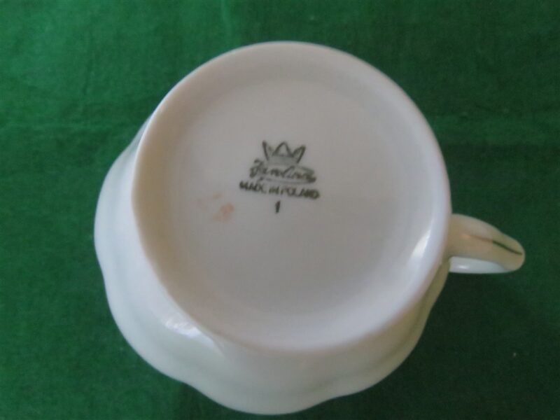 Favolina-Karolina Creamer & Sugar Bowl with Lid Marjorie Pattern 5