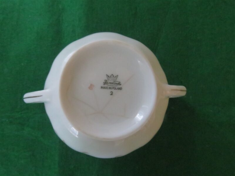 Favolina-Karolina Creamer & Sugar Bowl with Lid Marjorie Pattern 8