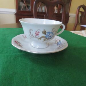 Favolina-Karolina Footed Cup & Saucer Marjorie Pattern 1
