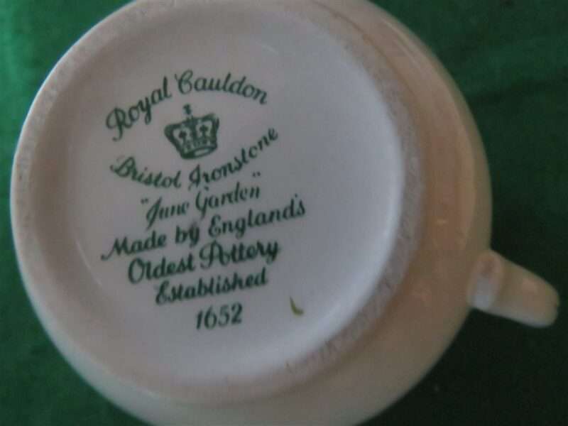 Royal Cauldon June Garden Bristol Ironstone Creamer 3