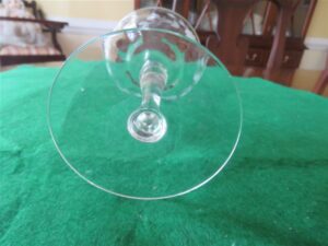 Stemware Etched Floral Cocktail/Wine Glass 2