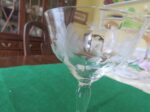Stemware Etched Floral Cocktail/Wine Glass 4