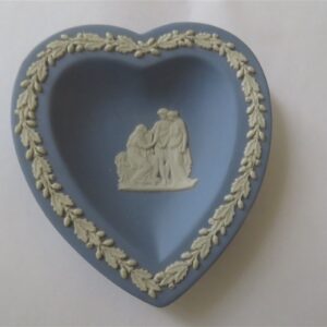 Wedgwood Heart Shaped Blue Trinket Tray 1