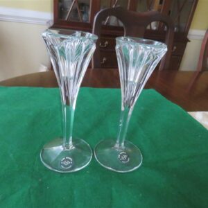 Lenox Leaded Crystal Tapered Stem Candle Holder Pair of Candle Holders 1