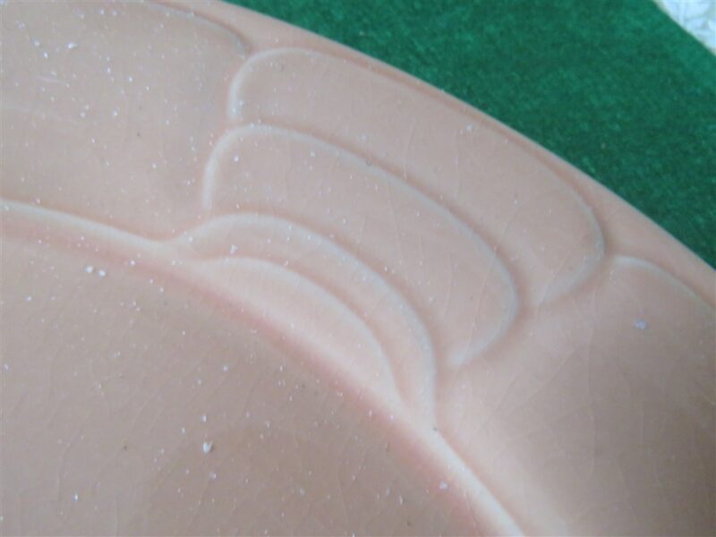 Arita Schulptura Peach Round Platter Chop Plate 2