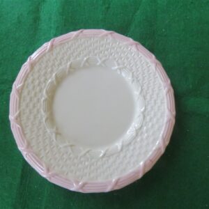 Portuguese Majolica Basketweave Barbotine Plates 1