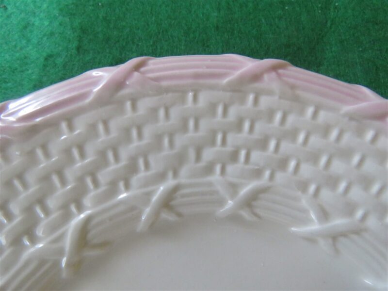 Portuguese Majolica Basketweave Barbotine Plates 2