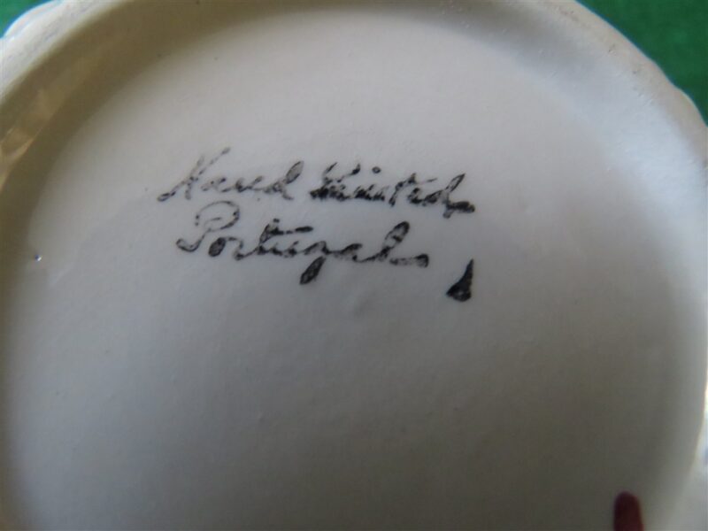 Portuguese Majolica Basketweave Barbotine Bowls  Soup Bowls 5