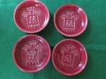Dipping Sauce Condiment Dishes Portugal Red 1