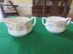 Mt clemens pottery creamer & sugar bowl 12