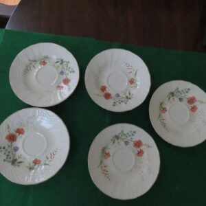 Mikasa Margaux Saucers D1006 Ivory Floral Basket weave 2
