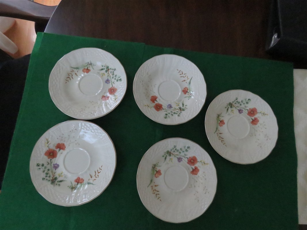 101112L1 (1067 x 800) Mikasa Margaux Saucers D1006 Ivory Floral Basket weave 2