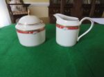 Oscar De La Renta Creamer & Sugar Bowl Chateau Rose 1