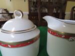 Oscar De La Renta Creamer & Sugar Bowl Chateau Rose 6