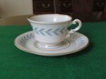 Syracuse China Sherwood Old Ivory Footed Tea Cup & Saucer 2