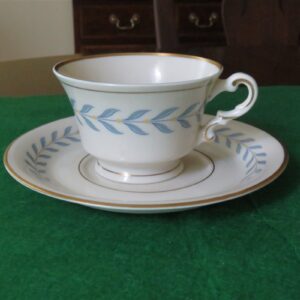 Syracuse China Sherwood Old Ivory Footed Tea Cup & Saucer 2