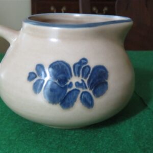 Pfaltzgraff Folk Art USA Blue Tan Gravy Bowl. 1980-1989 Stoneware 2