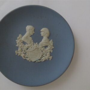 Wedgwood Royal Birth 1982 Blue Jasperware Charles and Diana 1