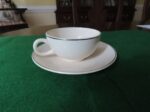 Salem China Cup & Saucer Tulip Time Set of 6 Cups & Saucers Pink Tulips, Gray Leaves, Platinum Trim 3