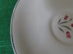 Salem China Cup & Saucer Tulip Time Set of 6 Cups & Saucers Pink Tulips, Gray Leaves, Platinum Trim 5