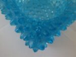 Fenton Glass Aquamarine Hobnail Salt Cellar Candle Holder 4