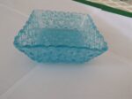 Blue Square Glass Candy Dish L E Smith Glass 2