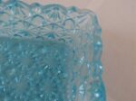 Blue Square Glass Candy Dish L E Smith Glass 3