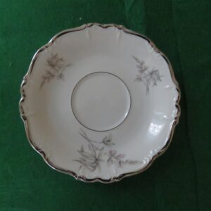 Cotillion Saucer by Towne Fine China With Gold Trim And Flora 1