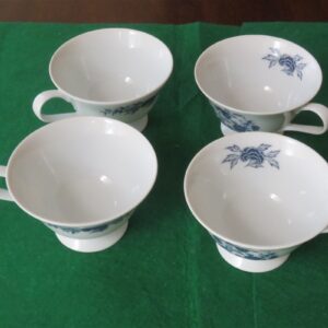 Lennold Fine China Footed Cup Blue Meissen 1