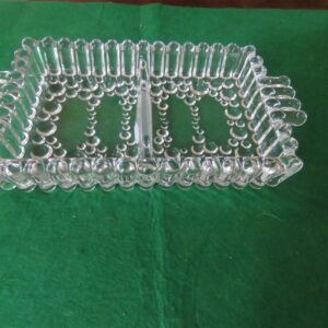 Vintage Walther Glas crystal divided serving tray with handles. 4