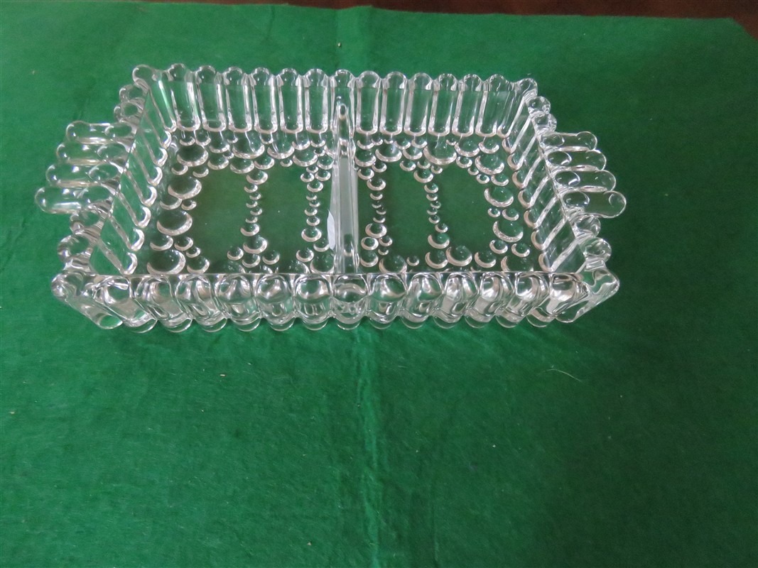 101175L4 (1067 x 800) Vintage Walther Glas crystal divided serving tray with handles. 4
