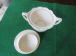 Sebring Ivory Porcelain "Normandie" matching creamer and covered sugar bowl 8
