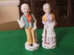Vintage Flambro Taiwan elderly couple figurines 1