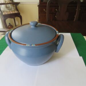 Dansk Mesa Blue covered crock pot with matching lid 1