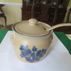 Vintage Pfaltzgraff Folk Art soup tureen with matching lid and original ladle