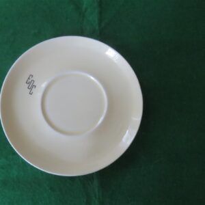 W.S. George Ranchero Ivory 6-inch saucer with an EOC monogram. 1