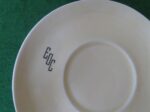 W.S. George Ranchero Ivory 6-inch saucer with an EOC monogram. 2