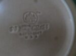 Pfaltzgraff Folk Art Cup & Saucer Stoneware Blue Tan USA Vintage 10