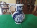 Vintage Gerz German Stoneware Wine Jug Grapes 3